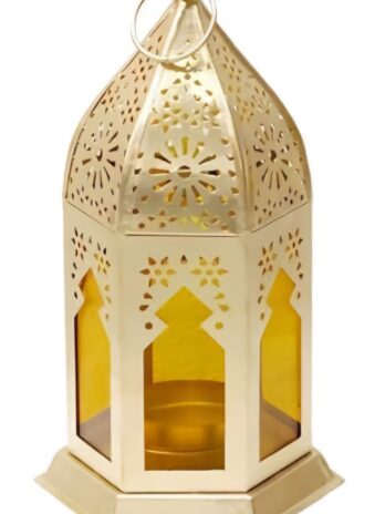 TDMC Tea Light Holder / Candle Holder with Tea Light / Diwali Decoration Home Décor Red / Pink, White, Blue and Yellow Color Metal Lamp with Candle Tealights & Festive Décor